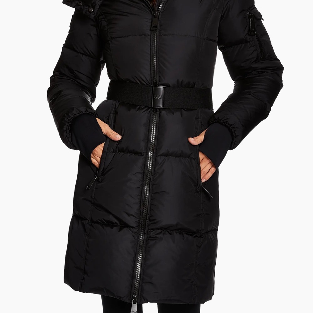 SAM. Women’s Noho Belted Matte Shell Down Puffer Coat